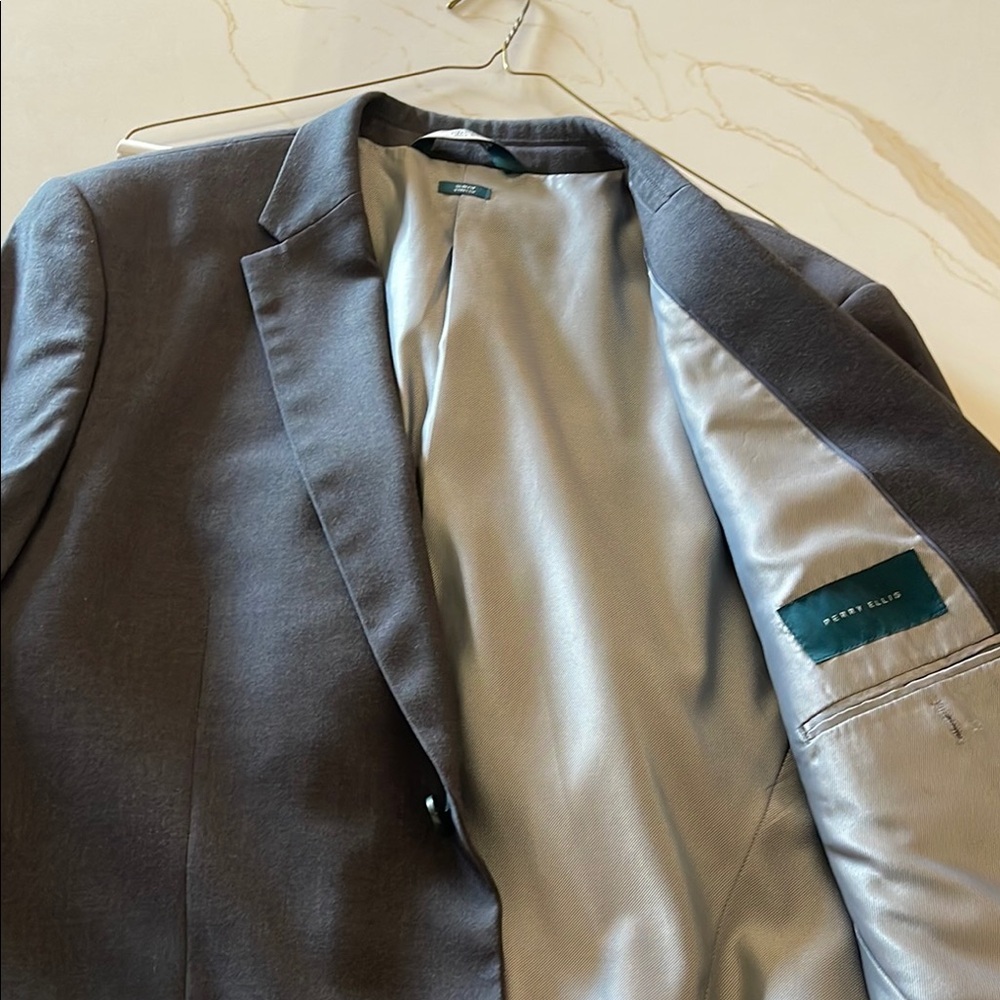 Perry Ellis Gray Suit with Professional Finish